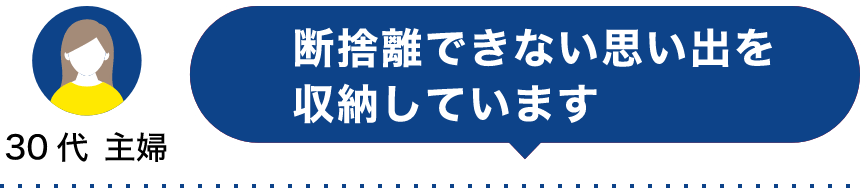 30代 主婦 断捨離できない思い出を収納しています